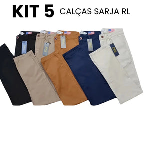 Kit 5 Calças Ralph Lauren Cores Mistas - Use Luce Estilo & Elegância